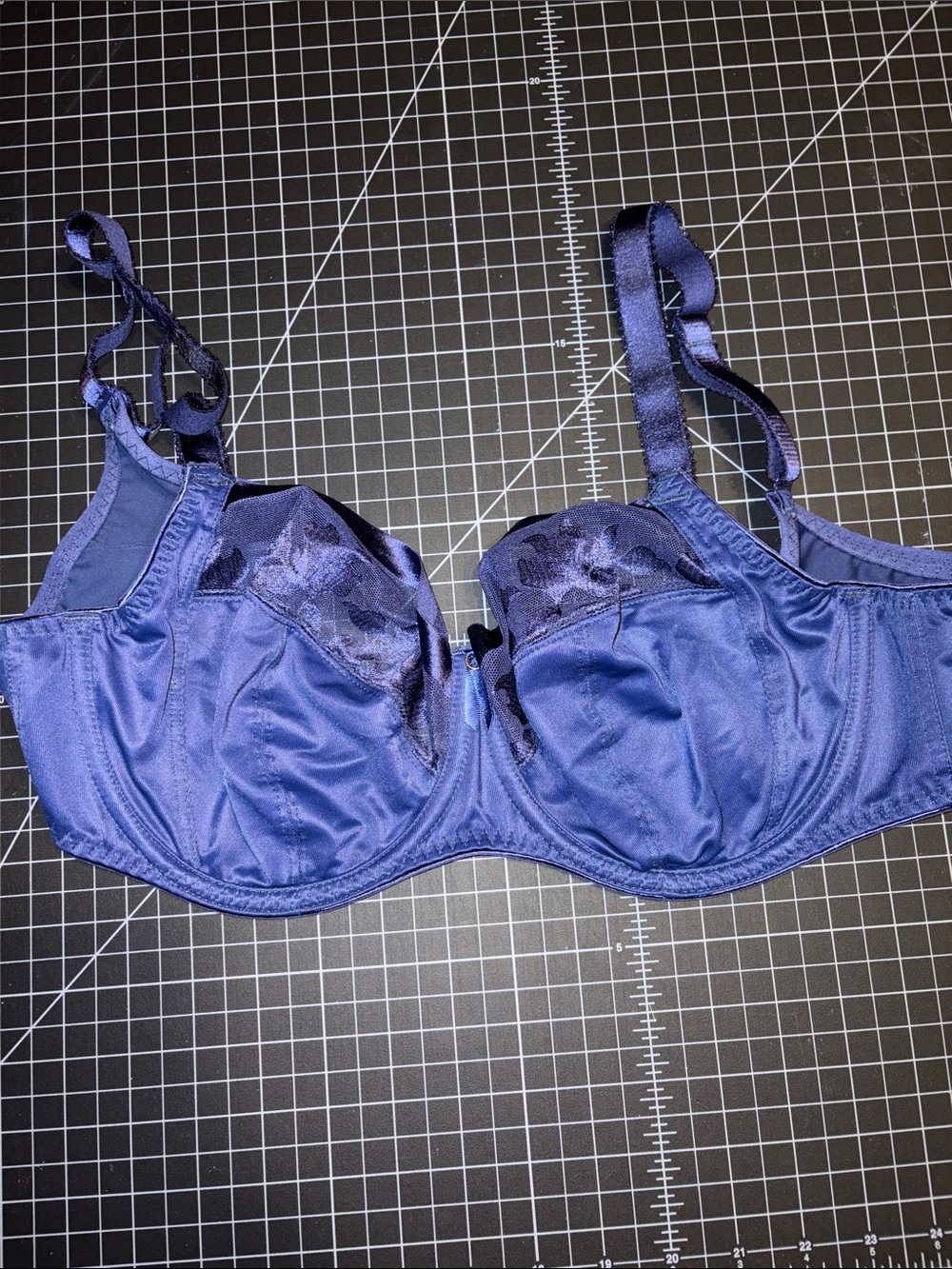 Fantasie Navy Satin Underwire Bra 36ddd